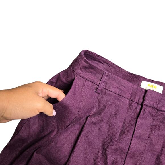 Anthropologie Maeve The Avery Pleated Trouser Shorts Violet Women’s Size: 4 - Picture 6 of 6
